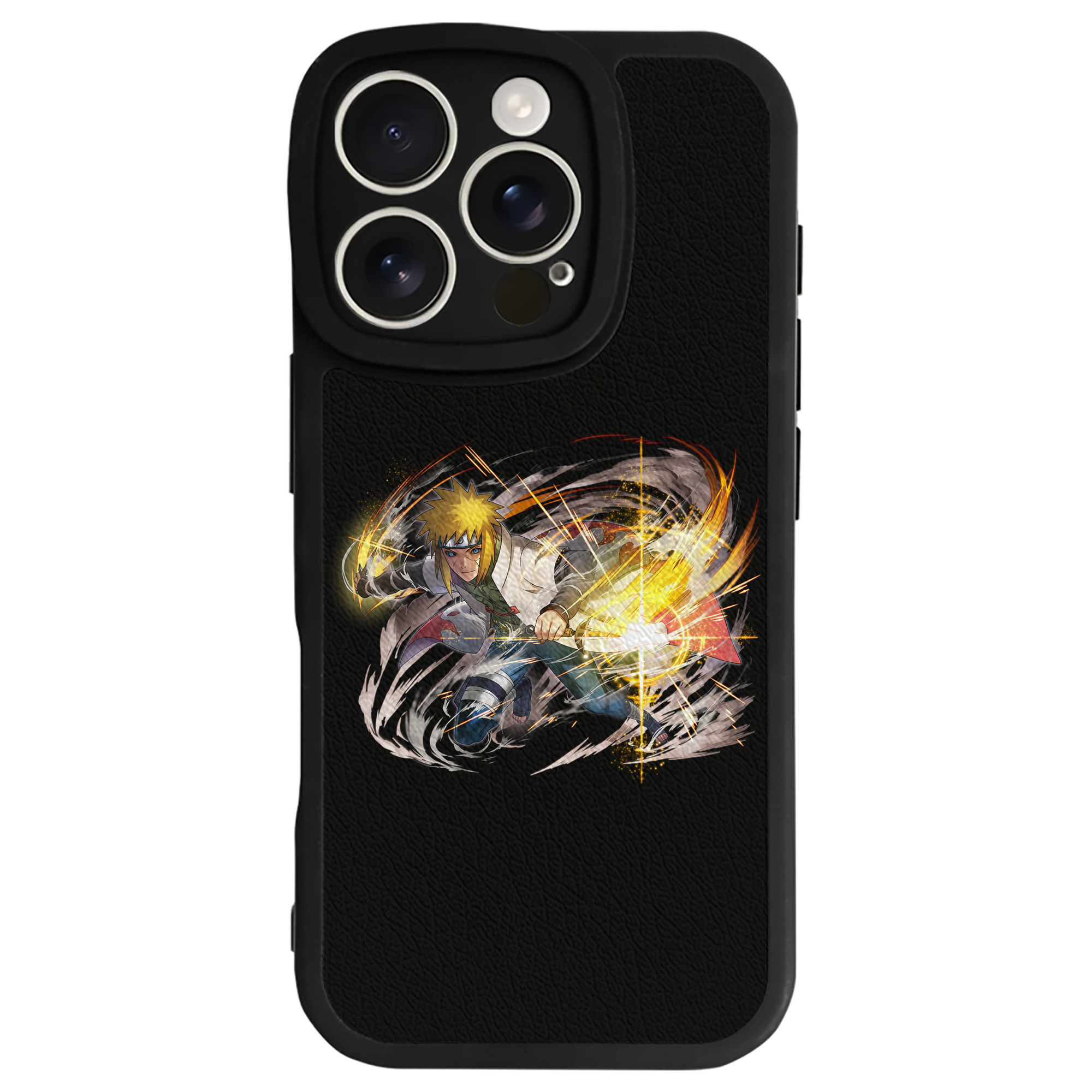（画像用） NARUTO -ナルト- 波風 ミナト Namikaze Minato 【iPhone 16シリーズ対応】シリコンスマホケース（レザー調） 材質：シリコン